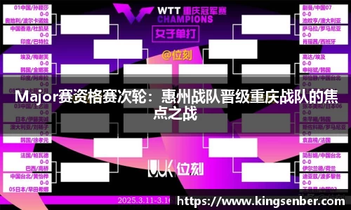 Major赛资格赛次轮：惠州战队晋级重庆战队的焦点之战